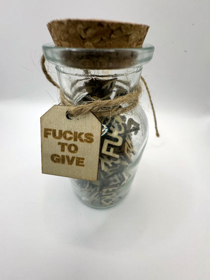 The Swear Jar of Fucks to Give