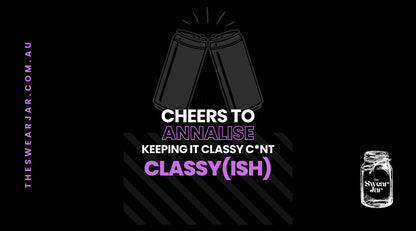 The Swear Jar Personalised Stubby Holder - Keeping it Classy